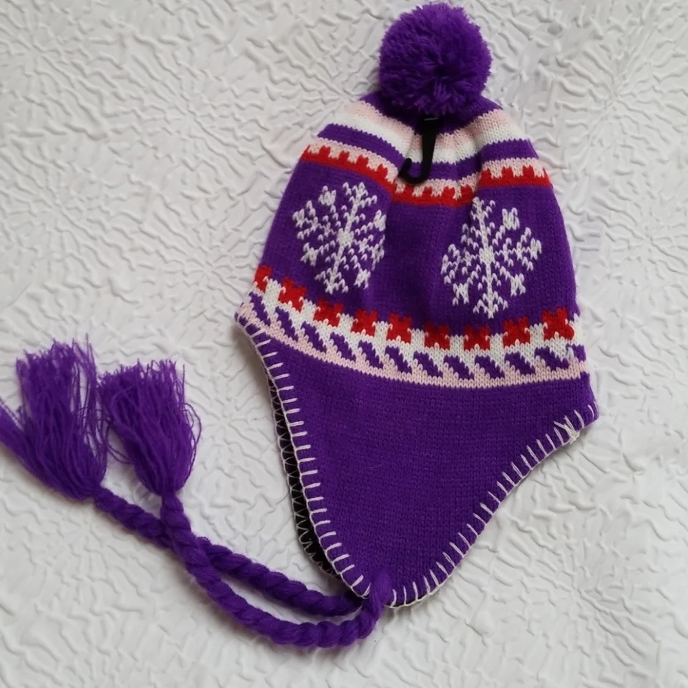 NWT Smarttrend Kids Ear Flap Knit Hat Set